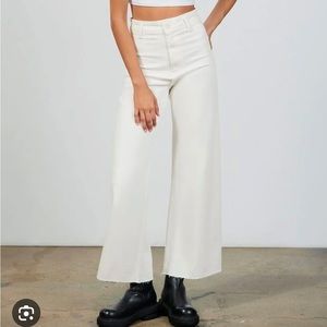 Zara marine straight jeans in white
